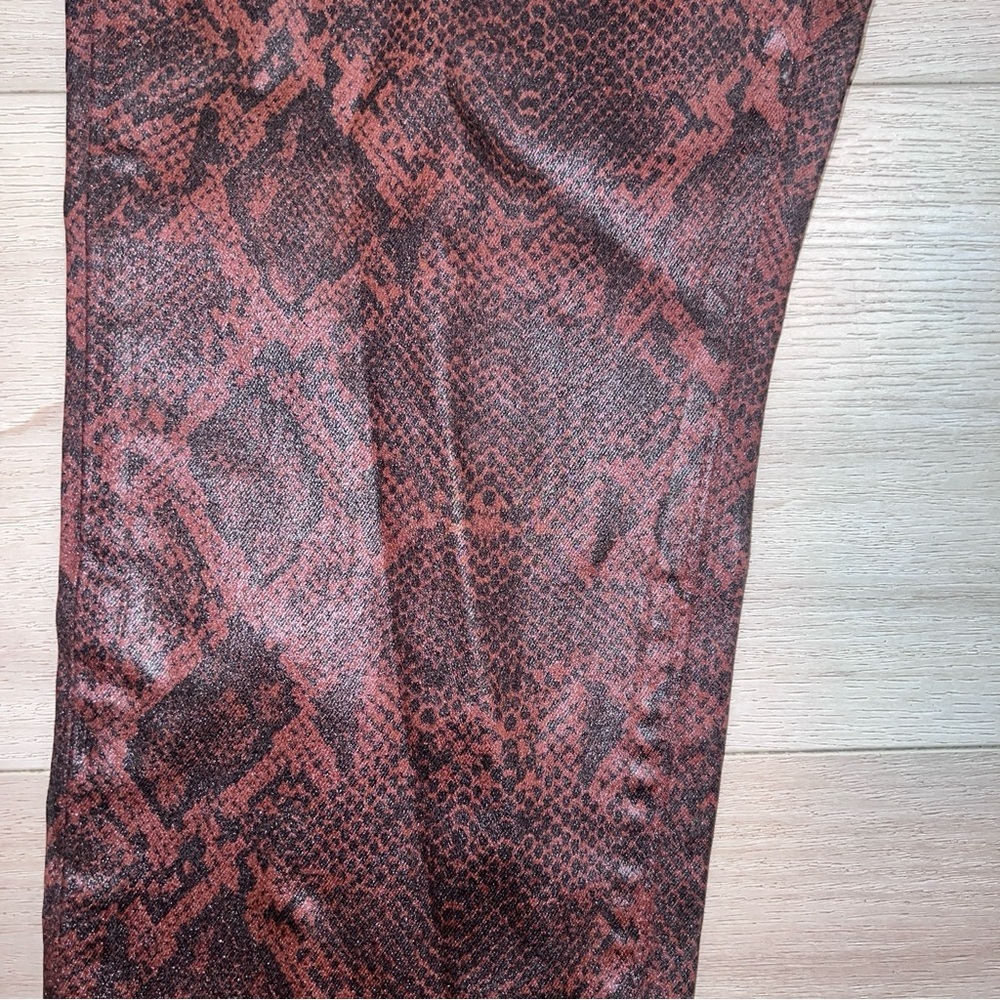 NWT J BRAND Alana High Rise Crop Skinny Jeans Animal Snake Brown Sz 32 Msrp $340 - Picture 14 of 15